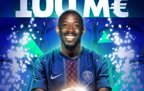 五大联赛仅意甲无亿欧先生 法甲球员身价更新 登贝莱升至1亿欧